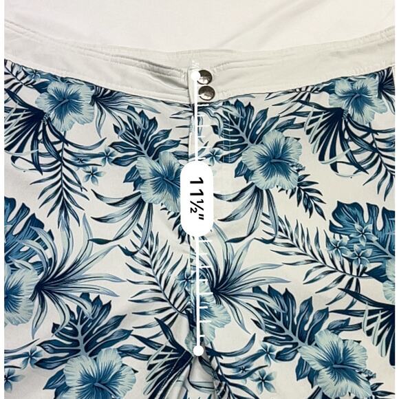 AussieBum Tropical Floral Blue White Board Shorts Swim Trunks Men's Size XL - Picture 7 of 8